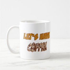 Coffee Brown Lettering Coffee Mok