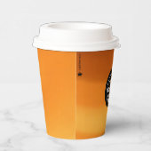 Coffee Brown Paper Cup - Classic Custom Logo Papieren Bekers (Rechts)