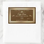 Coffee Brown Product Label Gold Lijst met Logo (Tas)