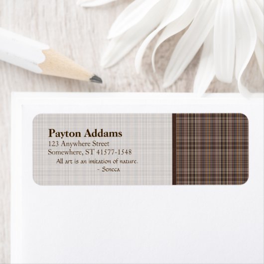 Coffee Brown Pset Pattern Etiket (Insitu)