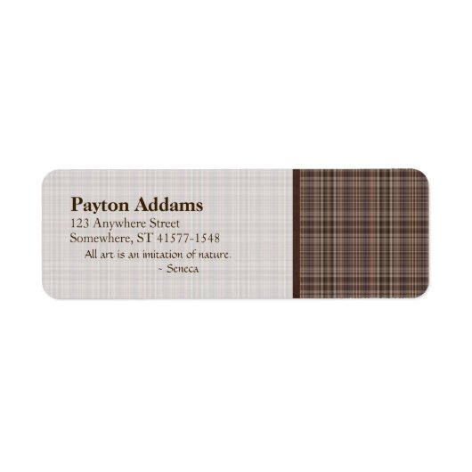 Coffee Brown Pset Pattern Etiket (Voorkant)