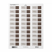Coffee Brown Pset Pattern Etiket (Full Sheet)