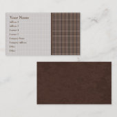 Coffee Brown Pset Pattern Visitekaartje (Voorkant / Achterkant)