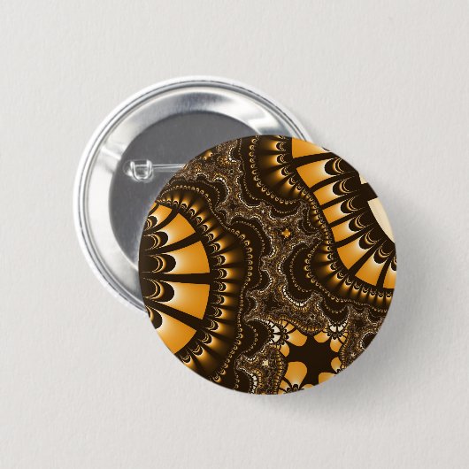 Coffee Brown Remix Ronde Button 5,7 Cm (Voorkant /achterkant)