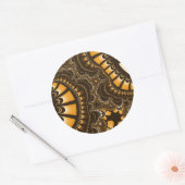 Coffee Brown Remix Ronde Sticker (Envelop)