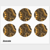 Coffee Brown Remix Ronde Sticker (Vel)