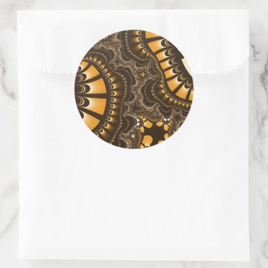 Coffee Brown Remix Ronde Sticker (Tas)