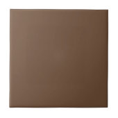 Coffee Brown Solid Color Tile Tegeltje (Voorkant)