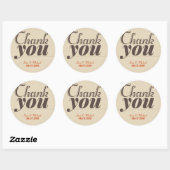 Coffee Brown  Typografie Dank jullie Stickers (Vel)