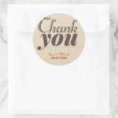 Coffee Brown  Typografie Dank jullie Stickers (Tas)