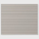 Coffee Brown | Wappapier met witte streep Cadeaupapier (Vlak)