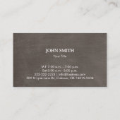 Coffee Brown Wave Monogram Plain Visitekaartje (Achterkant)