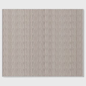 Coffee Brown & White Wonky Stripes Cadeaupapier (Vlak)