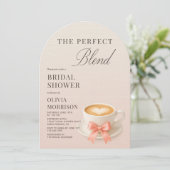 Coffee Bruiloftsfeest De Perfecte Mix Coquette Kaart (Staand voorkant)
