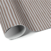Coffee Bruin & Grijs Scheve Strepen Cadeaupapier (Rol Hoek)