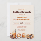 Coffee Brunch Any Age Birthday Kaart (Voorkant)