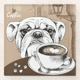 Coffee Bulldog Glazen Onderzetter