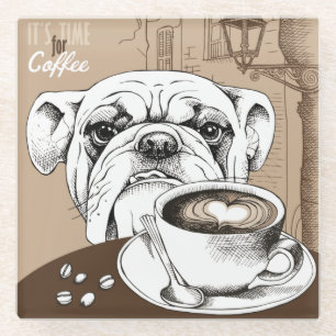 Coffee Bulldog Glazen Onderzetter