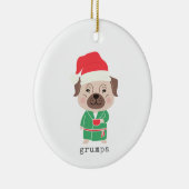 Coffee Bulldog Grumpa Keramisch Ornament (Rechts)