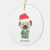 Coffee Bulldog Grumpa Keramisch Ornament (Links)