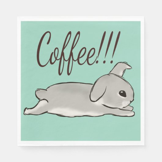 Coffee bunny  servet (Voorkant)