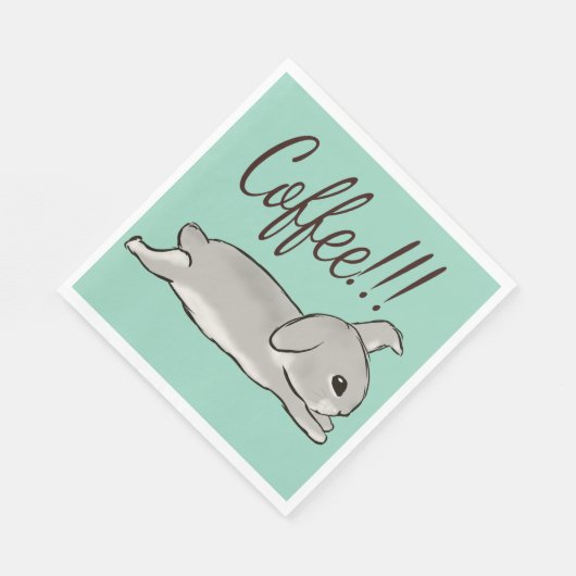 Coffee bunny  servet (Hoek)