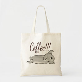 Coffee bunny tote bag