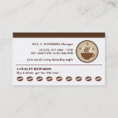 Coffee Burst Cafe Loyaliteit Klantenkaartje (Achterkant)