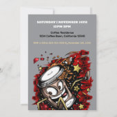 Coffee Burst – Vette & Speelse Verjaardag Kaart (Achterkant)