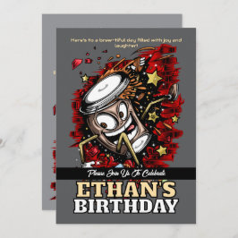 Coffee Burst – Vette & Speelse Verjaardag Kaart