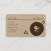 Coffee Business Logo Craft Papier Visitekaartje (Voorkant)