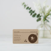 Coffee Business Logo Craft Papier Visitekaartje (Staand voorkant)