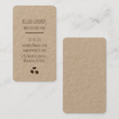 Coffee Business Logo Craft Papier Visitekaartje (Voorkant / Achterkant)