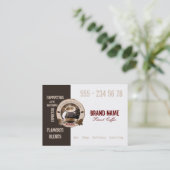 COFFEE - Business-, Profile Card Klantenkaartje (Staand voorkant)