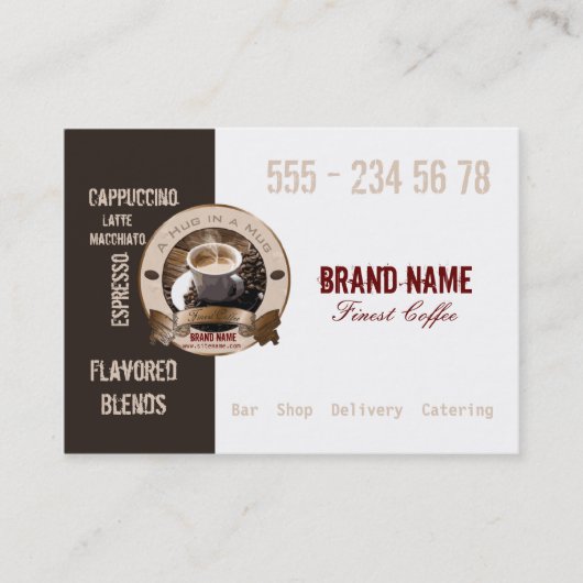 COFFEE - Business-, Profile Card Klantenkaartje (Voorkant)
