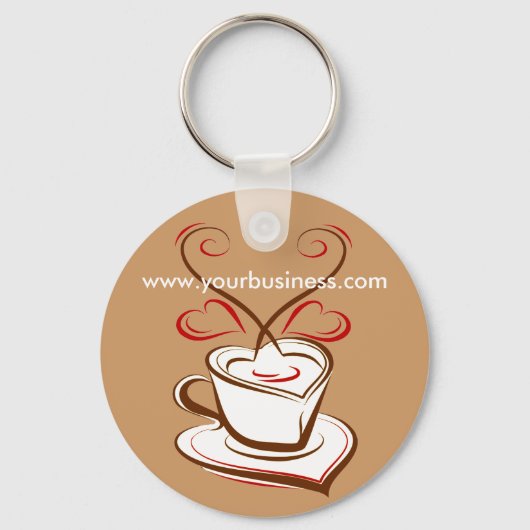 Coffee Business Promotion adverteren sleutelhanger (Voorkant)