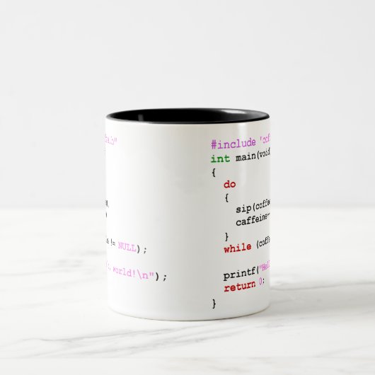 Coffee.c Programmering Tweekleurige Koffiemok (Center)