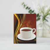 Coffee Cafe Art Briefkaart (Staand voorkant)