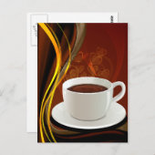 Coffee Cafe Art Briefkaart (Voorkant / Achterkant)