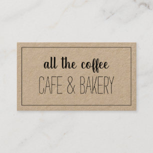 Coffee Cafe Bakery Kraft Typografie Visitekaartje