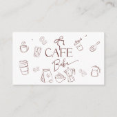 Coffee Cafe Bebe Brewing Book for Baby Shower Informatiekaartje (Achterkant)
