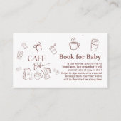 Coffee Cafe Bebe Brewing Book for Baby Shower Informatiekaartje (Voorkant)