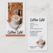 "Coffee Café" Gourmet Coffee, Capuccino, Espresso Visitekaartje (Voorkant / Achterkant)
