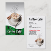 "Coffee Café" Gourmet Coffee, Capuccino, Espresso Visitekaartje (Voorkant / Achterkant)