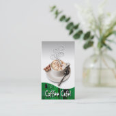 "Coffee Café" Gourmet Coffee, Capuccino, Espresso Visitekaartje (Staand voorkant)