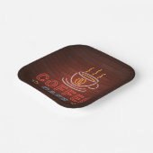 Coffee Cafe Neon Sign Papieren Bordje (Gebogen)