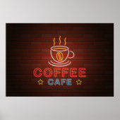 Coffee Cafe Neon Sign Poster (Voorkant)
