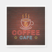 Coffee Cafe Neon Sign Servet (Voorkant)