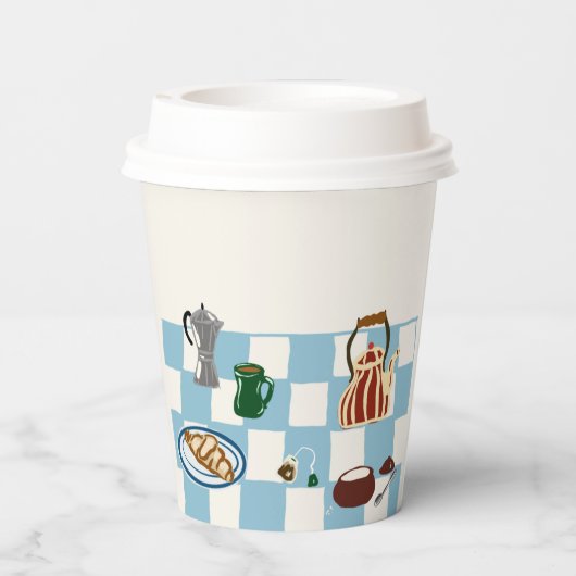 Coffee Cafe Papieren Bekers (Achterkant)