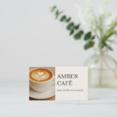 Coffee Cafe Shop Restaurant Photo Visitekaartje (Staand voorkant)